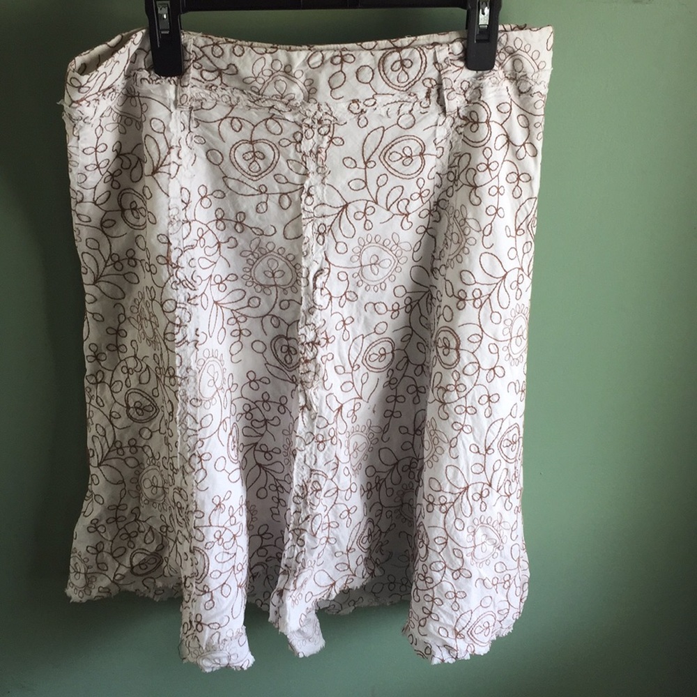 White and brown skirt